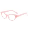 Nuevo Marco de Gafas Retro de Diamante Espejo Plano de Moda para Mujer Ojo de Gato Versión Coreana Celebridad de Internet Ins Estilo Callejero Marco de Gafas al por Mayor