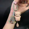 Llavero Colgante Gato de la Suerte de Madera de Haya Hecho a Mano Encanto de Madera Lindo para Bolso Regalo para Novia o Mejor Amiga