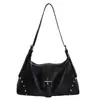 Bolsa Tote Grande Capacidade Estilo Retrô Hot Girl Feminina Outono 2025 Nova de Nicho Alta Qualidade para Trabalho Ombro Transversal