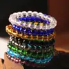 Pulseira de cristal de vidro colorida para joias transfronteiriças, presentes, pulseira de cristal artificial da moda, feminina, loja de viagens, presente, atacado