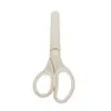 Tijeras infantiles de acero inoxidable personalizadas OEM, tijeras de seguridad de punta redonda para estudiantes, tijeras de papelería para cortar papel de manualidades con cubierta de cuchilla