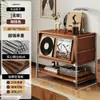 Estante de Almacenamiento de Eje Óptico de Pie Armario de Almacenamiento Retro para Ventana de Mirador Estantería Mesa de Café Pequeña Lateral de Sofá Pantalla de TV