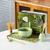 Tazón Nuevo de Matcha Transfronterizo con Pico Cerámica Juego Japonés de Matcha Caja de Color Juego de 7 Piezas Combinación Corazón 100 Piezas