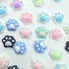 Patas de Gato Fofas de Desenho Animado Acessórios de Resina para Nail Art DIY Decorações de Unhas Usáveis