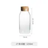 Tarro de Té de Vidrio con Corcho para el Hogar Vidrio de Borosilicato Alto Transparente Tarro Sellado Botella de Almacenamiento para Almacenar Granos de Té