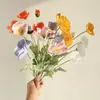 Flores Artificiais de Papoula de Alta Qualidade, Flores Artificiais, Flores de Mão, Casamento, Decoração de Casa, Layout de Cena, Buquês com Sensação Real