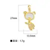 Xi Yin Transfronteiriço Europa e América ins Moda Personalidade Hip Hop Pingente Perfurado Cobre Micro-incrustado Zircônia Pingente de Cobre com 26 Letras