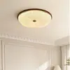 Luz de Techo para Dormitorio Estilo Medieval Pétalo de Luna Madera de Nogal Luz Vintage para Habitación Estilo Crema Ojo de Calabaza Luz para Dormitorio Principal