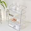 Caixa de armazenamento de cosméticos batom desktop organizador caixa de armazenamento multicamadas banheiro banheiro cuidados com a pele prateleira perfume