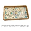 Bandeja Rectangular de Concha de Ratán Vietnamita para Frutas, Bandeja para Sala de Estar, Comedor, Cesta Organizadora de Almacenamiento de Lujo Ligero