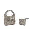 Bolso Tejido a Mano de Cuero PU Suave Nuevo 2025 Bolso Satchel para Mujer Cesta de Verduras Bolso Pequeño Bolso Cruzado de Viaje para Desplazamiento de Moda