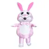 Amazon Transfronterizo Nuevo Conejo de Pascua Divertido Creativo Marioneta Caminante Performance Disfraz Inflable de Conejo Blanco Grande