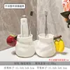 Vasos para Enjuague Bucal de Alto Valor Estético al por Mayor, Vasos Estilo Ins de Manzana y Plátano a Juego con Asa y Base, para Baño, Uso Doméstico, Regalos y Recuerdos