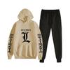 Otoño 2021 Comercio Exterior Europeo y Americano Sudadera con Capucha Sudadera Traje de Pantalón Death Note para Hombre y Mujer Invierno