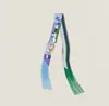 Bufanda con Borla Redonda 130*5 cm, Bufanda de Sarga de Seda Artificial, Cinta para el Cuello de Moda y Versátil, Lazo para Bolso