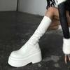 Botas Altas Estilo Europeo y Americano para Mujer Primavera y Verano 2023 Nuevas Punta Redonda Suela Gruesa Elásticas Delgadas Botas de Jinete Botas Altas Millennium Spice