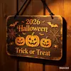 Letrero de Puerta de Madera Plana Impreso con Calabaza Decoración Creativa Colgante de Pared Decoración Festiva Venta al por Mayor desde el Fabricante
