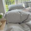 Juego de Sábana de Algodón Lavado Cepillado de Tres Piezas, No Algodón, Algodón Puro, Funda Nórdica de Estilo Simple, Ropa de Cama para Dormitorio Estudiantil