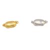 Plata Esterlina S925 Brillante Hebilla de Palo de Haba Ancha DIY Hebilla de Perla Cabeza Pulsera Collar Hebilla Lingote Accesorios de Joyería