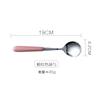 Gran Venta Mango de Cerámica Acero Inoxidable Cuchara para Arroz Cuchara para Helado Cuchara de Mesa Cuchara Pequeña para el Hogar Cuchara para Comida Occidental Tenedor para Bistec