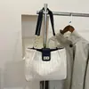 Bolso Tejido Transfronterizo para Mujer 2025 Nuevo Bolso de Hombro Bolso Tote de Gran Capacidad Bolso de Paja para Vacaciones en la Playa