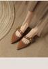 Zapatos Mary Jane de Punta Baja con Hebilla y Tacón Bajo, Zapatos Planos Pequeños de Cuero, Zapatos para Mujer, Novedad Primavera y Otoño 2024