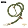 Cordón de alta gama para teléfono móvil 6MM resistente para colgar en el cuello ajustable para exteriores anti-pérdida cuerda trenzada para muñeca delicada oro