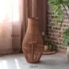 Lámpara de Viento de Piso Vintage Candelabro Linterna de Bambú Hecha a Mano Modelo Habitación Casa de Huéspedes Hotel Jardín Adornos Decorativos Estilo Chino