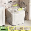 Contenedor de Arroz 25kg Caja de Almacenamiento de Arroz para Uso Doméstico 2026 Modelo Nuevo Sellado a Prueba de Insectos y Humedad Cubo de Arroz de Grado Alimenticio para Almacenar Granos y Harina