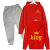 Conjunto de chándal con forro polar para niños y niñas, de otoño e invierno, transfronterizo, conjunto de dos piezas de sudadera para niños, pantalones de chándal de manga larga para niños