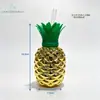 Produto Mais Vendido da Amazon: Copos Atacado em Formato de Frutas, Copos Criativos para Suco, Copos com Canudo de Abacaxi Galvanizado