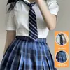 Estilo Universitario Uniforme JK Sexy Camisa Blanca de Cintura Manga Corta para Mujer Diseño de Nicho Camisa de Manga Abullonada
