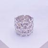 Anillo Trenzado Irregular Estilo Ins para Mujer Estilo Japonés y Coreano Moda Simple Hip Hop Latón Chapado en Oro de 18K Anillo para Dedo Índice