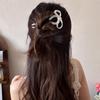 Nuevo Estilo Venta Caliente Moda Simple Sentido de Alta Gama Lazo Ondulado Horquilla en Forma de U Combinable Dulce y Elegante Horquilla Accesorios para el Cabello