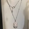 Colar de Zircônia de Design de Nicho de Luxo Leve para Mulheres, Corrente Simples Elegante e Sofisticada para Clavícula, Corrente de Pescoço em Camadas Versátil para Mulheres