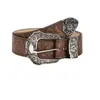 Cinturón de Estilo Europeo y Americano Transfronterizo Spice Girls Diario Textura Marrón Nicho Hebilla de Pin Patrón Especial Impreso Cinturón por Lotes para Hombres y Mujeres