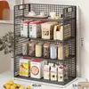 Prateleira de armazenamento para mesa, organizador de lanches, organizador multifuncional para mesa de jantar, aparador de cozinha, porta-copos com camadas