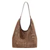 Bolso bandolera bolso de axila mochila para mujer 2026 nuevo estilo bolso cubo tejido bolso de hombro único diagonal simple tejido retro
