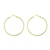 Pendientes de Aro Circulares Simples y Audaces Estilo Europeo y Americano, Aguja de Plata S925, Versátiles de Moda de Gama Alta de Lujo Ligero para Mujer
