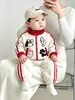 Conjunto Novo Primavera/Outono 2026 para Meninos e Meninas Bebês, Jaqueta Moletom Casual Infantil, Roupas Largas com Plus Veludo, Conjunto de Duas Peças
