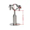 Abrazadera de Tubo Ajustable de Acero Inoxidable 304 con Base, Soporte Telescópico para Tubo, Soporte para Tubo, Abrazadera de Tubo, Sujetador de Tubo