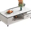 Mesa de centro para sala de estar, adecuada para apartamentos pequeños, mesa de té simple moderna para balcón, mesa de té de vidrio de lujo ligero
