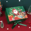 Caixas de Embalagem de Natal Transfronteiriças, Caixas de Embalagem Dobráveis de Uma Peça, Caixas de Presente Magnéticas com Tampa Flip-Top, Atacado de Fabricante