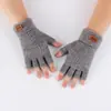 Luvas quentes de inverno masculinas de meia-dedo tricotadas para adulto, luvas de equitação com dedos abertos, luvas para escrita de estudante, atacado no local