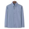 Camisa Masculina Manga Longa Verão Fina Meia-idade e Idosos Camisa Algodão Linho Respirável Solta Manga Curta Pai Avô Camisa Casual