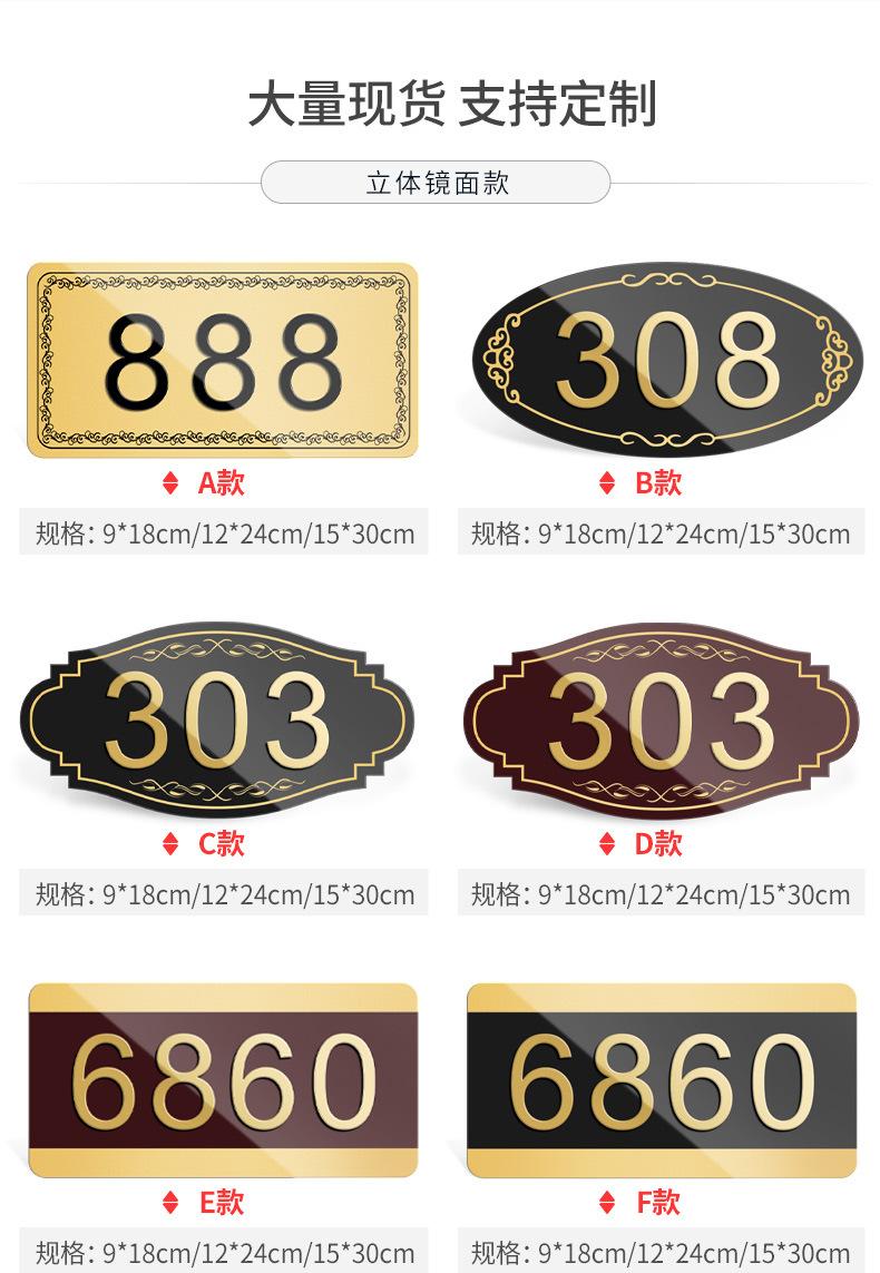 家用门牌号码牌