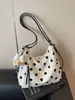 Nova Bolsa Tote de Bolinhas 2026 para Mulheres, Bolsa de Ombro Grande Capacidade para o Dia a Dia, Bolsa de Mão Versátil de Moda de Nicho de Alto Padrão