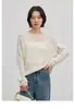 Aileli Apparel/Wafu Paper Language|Cardigã Fino de Tricô de Manga Longa para Mulheres com Fio de Papel Japonês Importado e Mistura de Algodão Lyocell