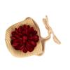 Saco Primavera e Verão Princesa Key Coin Bolsa Handmade Tecido Infantil Straw Bag Mini Fruit Zipper Bag Crossbody Bag