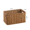 Cesta de Armazenamento para Gabinete Kens Mesa de Centro Japonesa Caixa de Diversos Rattan Sintético Trançado Cesta de Armazenamento para Entrada Casa Caixa de Armazenamento para Mesa